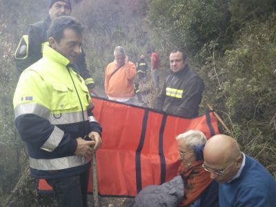 Malore sul Monte Avvocata. Salvataggio della Protezione Civile