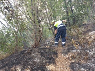Incendio a Monte Caruso.