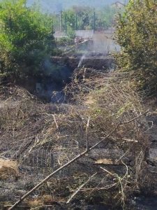 Incendio in via Ido Longo.