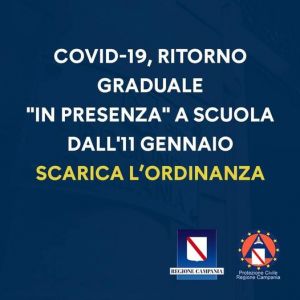 CAMPANIA: RITORNO GRADUALE A SCUOLA