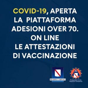 COVID-19, APERTA PIATTAFORMA ADESIONI OVER 70