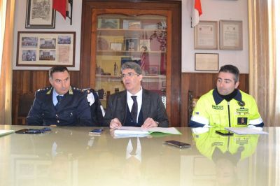 Conferenza stampa sulle attivit&agrave; della Protezione Civile.