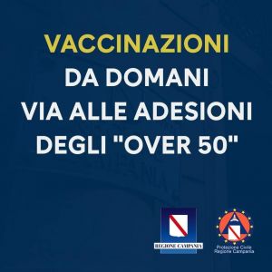 VACCINAZIONI, DA DOMANI VIA ALLE ADESIONI DEGLI "OVER 50"