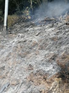Incendio in localit&agrave; San Giuseppe al Pennino.