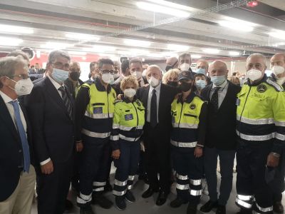 Inaugurato il nuovo parcheggio interrato del trincerone - presente la protezione civile