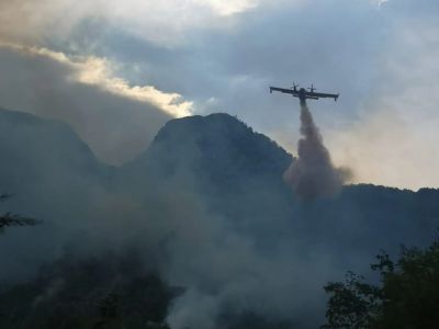 Incendio a Monte Finestra.