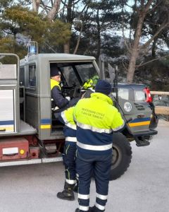 Inaugurazione del Castello di Sant'Adiutore presente il Gruppo comunale di Protezione Civile.