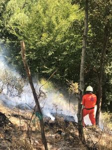 Incendio frazione Croce-Pelezzano.