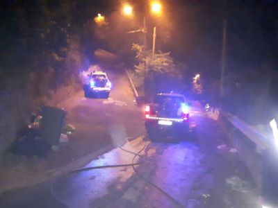 Incendio alla frazione San Pietro.