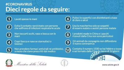 INFORMATIVA SUL "CORONAVIRUS"