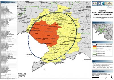 Aggiornamento della pianificazione di emergenza per il rischio vulcanico del Vesuvio - ZONA GIALLA.